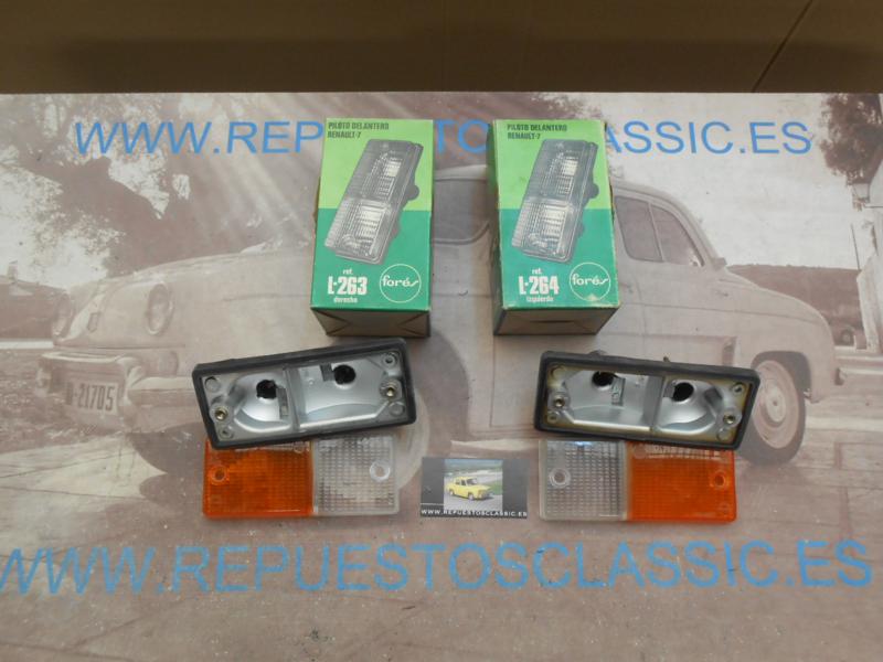 IRE108 JUEGO PILOTOS DELANTEROS BICOLOR RENAULT 7 1ª SERIE FORES