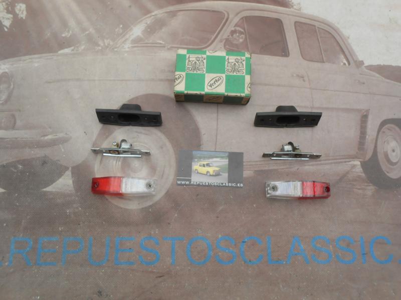 IRE155 JUEGO PILOTOS LATERALES ROJO - BLANCO RENAULT 8 , 10 , ALPINE A110 YORKA
