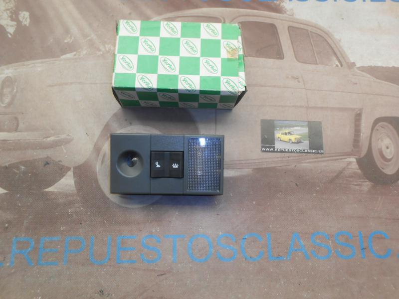 IRE197 PLAFON LUZ CORTESIA DOBLE RENAULT 19 , SUPERCINCO , GT TURBO COLOR GRIS , YORKA
