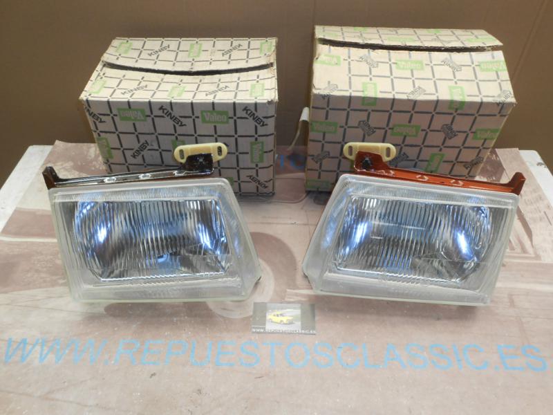 IFO01 JUEGO FAROS KINBY FORD ESCORT MKIII , ORION MKI 80->86 FOCO EUROPEO, VALEO 029365/029366