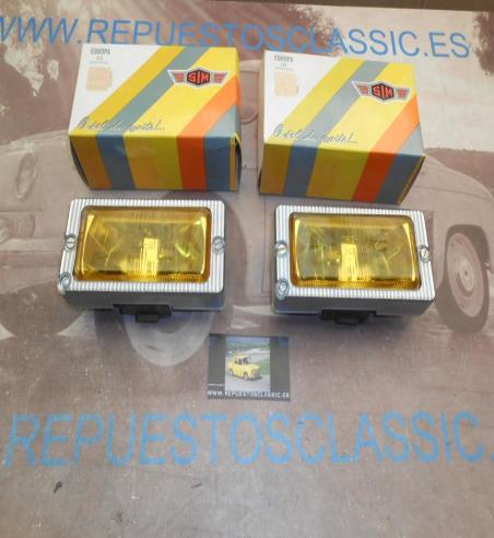 39P8 JUEGO FAROS ANTINIEBLA H3 AMARILLOS PEUGEOT 205 , 309 , 405 , CITROEN AX , BX , CX , SIM 302.16