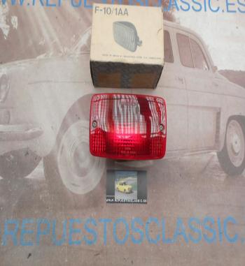 61P8 PILOTO ANTINIEBLA RECTANGULAR UNIVERSAL VEHICULO CLASICO GEMO F10 20908 MEDIDAS 135x80mm