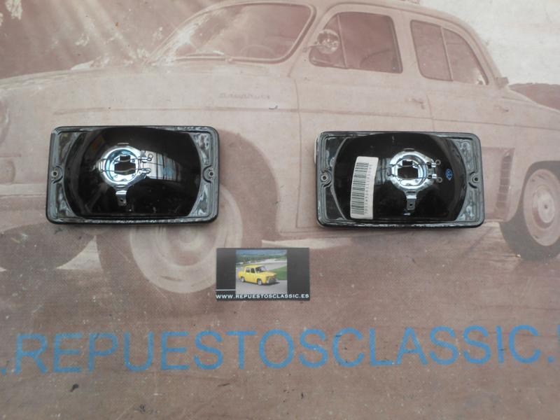 77P8 JUEGO OPTICAS BLANCAS LARGO ALCANCE PEUGEOT 205 GTI , SIEM 14710