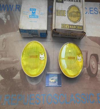 94P8 JUEGO OPTICAS REDONDAS ANTINIEBLA AMARILLAS MARCHAL 710 STARLUX 1712/300 63121003