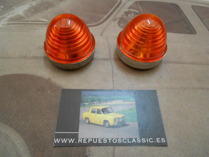 PI425P2 JUEGO PILOTOS UNIVERSALES REDONDOS AMBAR MEDIDA 48x43mm TULIPA ENROSCADA