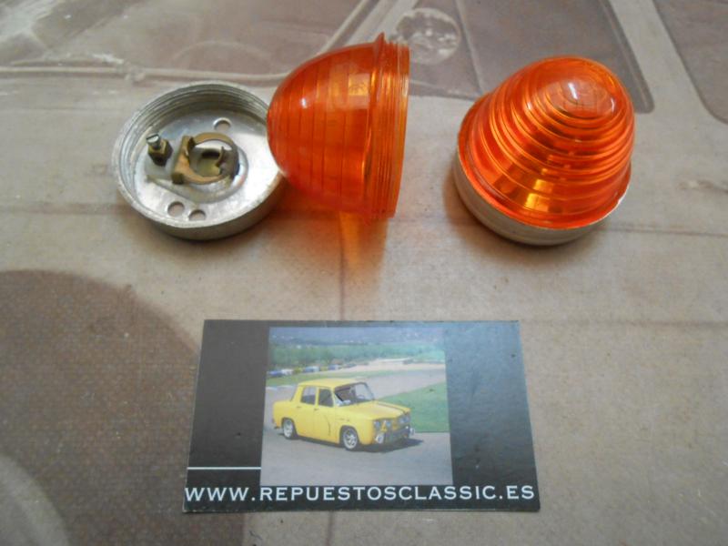 PI425P2 JUEGO PILOTOS UNIVERSALES REDONDOS AMBAR MEDIDA 48x43mm TULIPA ENROSCADA
