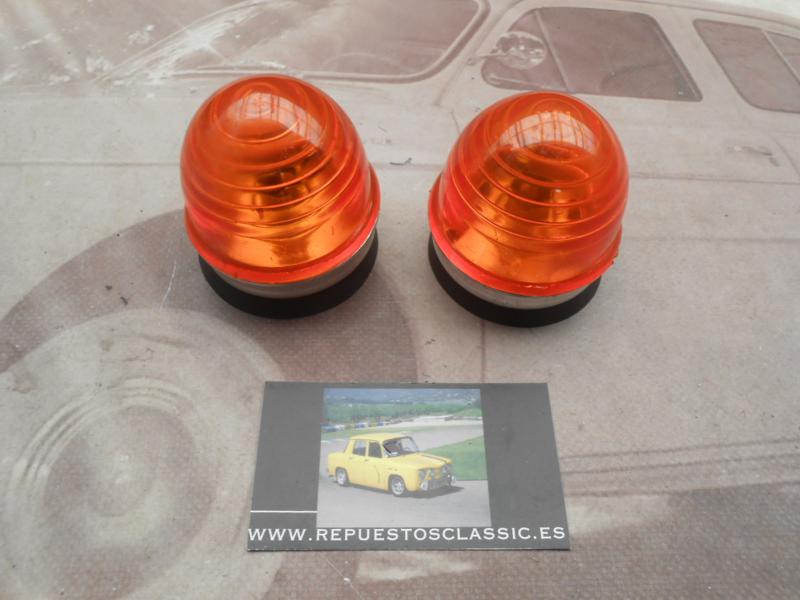 PI434P2 JUEGO PILOTOS UNIVERSALES REDONDOS AMBAR MEDIDA 58x55mm TULIPA ENROSCADA