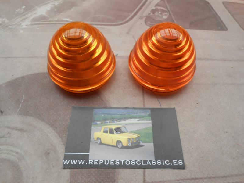 PI440P2 JUEGO TULIPAS UNIVERSALES PILOTOS REDONDOS AMBAR MEDIDA 55x47mm ROSCA EXTERIOR