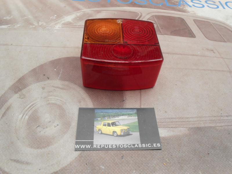 Pi530P2 TULIPA PILOTO TRASERO CUADRADO BICOLOR ROJO/ AMBAR CAMION AUTOBUS REMOLQUE CARAVANA TRACTOR MEDIDA 90x85x47mm