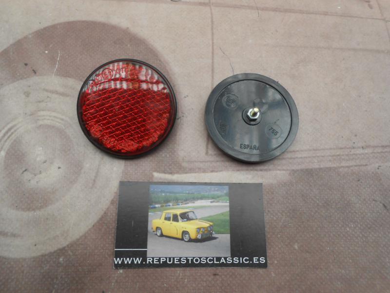 Pi532P2 JUEGO CATADIOPTRICOS REDONDOS COLOR ROJO CAMION AUTOBUS TRACTOR REMOLQUE CARAVANA MEDIDA 59x8mm