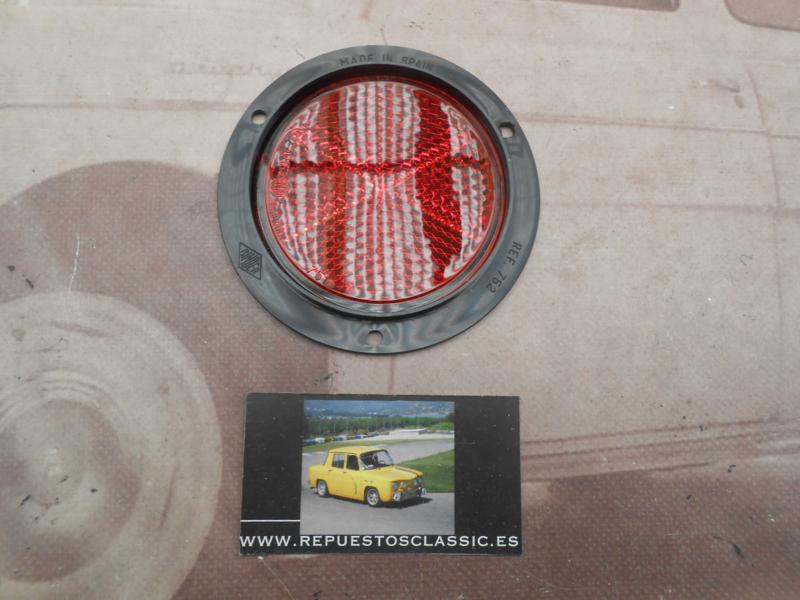 Pi538P2 CATADIOPTRICO REDONDO COLOR ROJO CAMION AUTOBUS TRACTOR REMOLQUE CARAVANA RINDER 752 MEDIDA 105x11mm