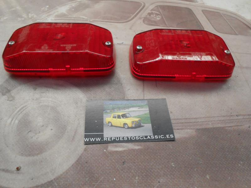 Pi539P2 JUEGO TULIPAS ROJAS PILOTO ANTINIEBLA RECTANGULAR , ULO 3000115 MEDIDAS 125x65x29mm