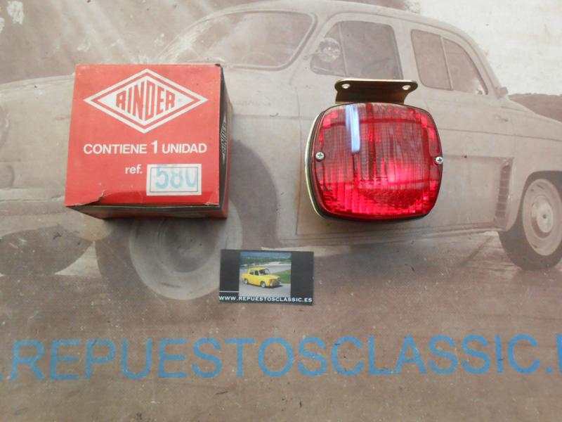 117P8 PILOTO COLGANTE UNIVERSAL ANTINIEBLA TRASERO RINDER 580 110x110mm