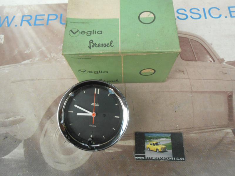 CK134 RELOJ HORARIO SALPICADERO VEHICULO INDUSTRIAL 12V , VEGLIA 700320 DIAMETRO 100mm