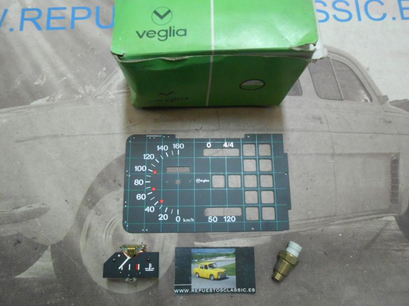 CK260 CONJUNTO INDICADOR TEMPERATURA SEAT PANDA JAEGER , RELOJ, TERMORRESISTENCIA Y PLACA CUADRO