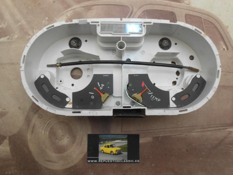 CK383 CARCASA CUADRO LUCES CUENTAKILOMETROS SEAT 124, 1430 CON RELOJ INDICADOR TEMPERATURA Y COMBUSTIBLE
