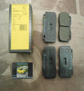 31BOSCH 0986424047 JUEGO PASTILLAS FRENO DELANTERO SEAT 127, RONDA, LANCIA A112, FIAT 124, 131, 132, PANDA, AUTOBIANCHI A112