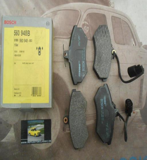 35BOSCH 0986560948 JUEGO PASTILLAS FRENO DELANTERO VOLKSWAGEN GOLF III, VENTO, AUDI 80