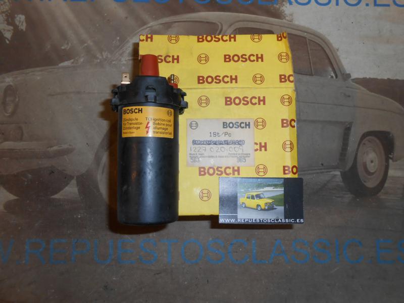 124P2 BOSCH 1227020009 BOBINA ENCENDIDO OPEL KADETT E, CORSA A, ASCONA C, OMEGA A, SENATOR B