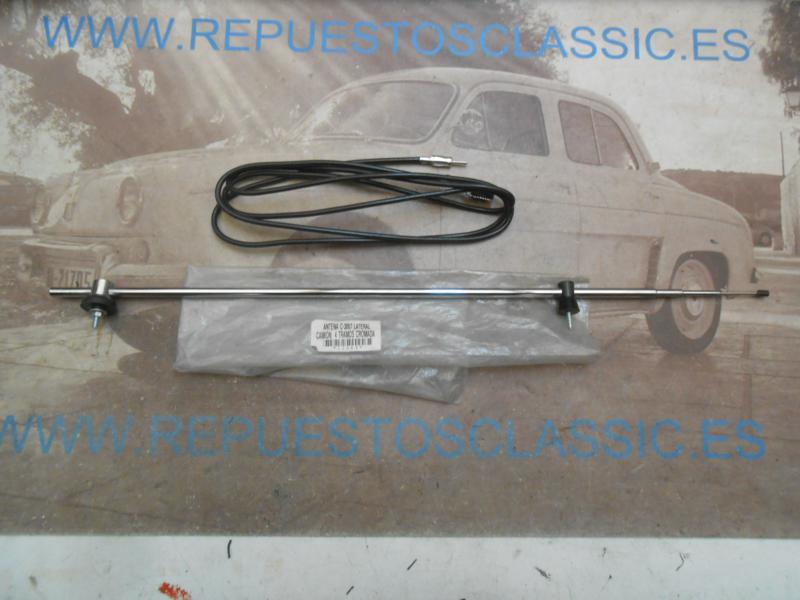 RAD27 ANTENA LATERAL RADIO CAMION CROMO 4 TRAMOS , 56x135cm
