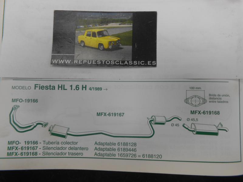 619167 P2 SILENCIOSO INTERMEDIO FORD FIESTA 1.6 89->