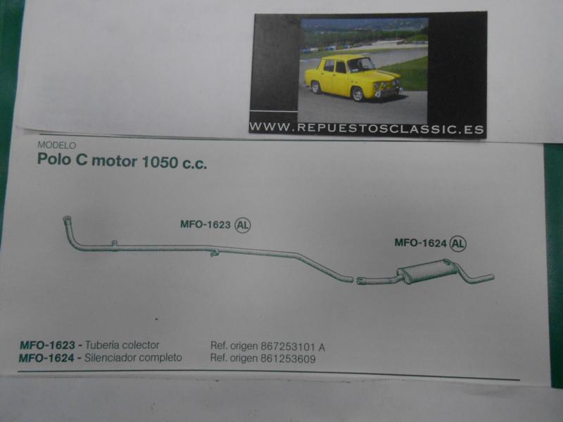 1624 P4 SILENCIOSO TRASERO VOLKSWAGEN POLO 75-> (86C)