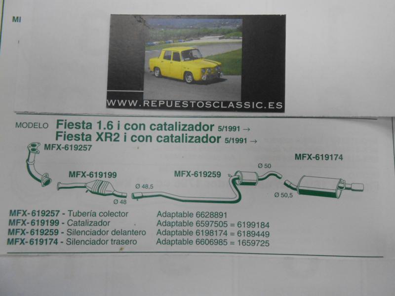 619174 P5 SILENCIOSO TRASERO FORD FIESTA 1.6 XR2i 89-> WALKER 13751