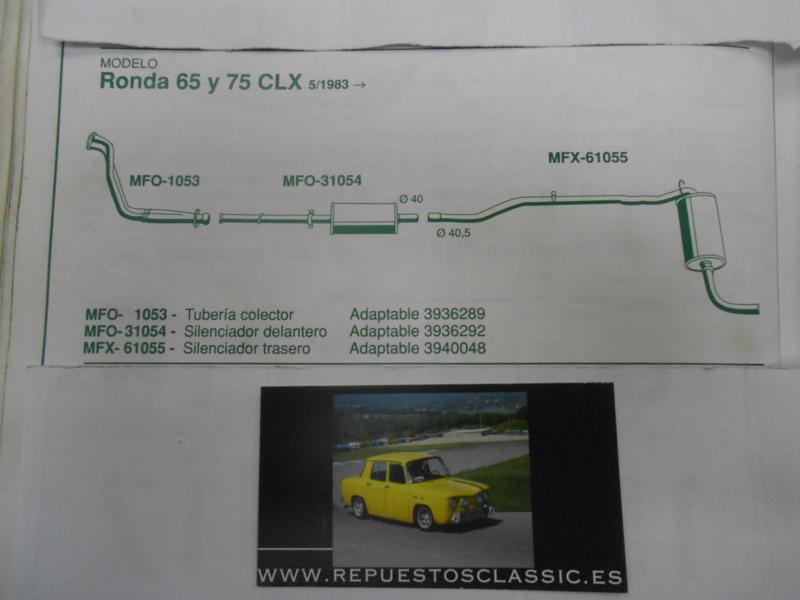 61055 P6 SILENCIOSO TRASERO SEAT RONDA 1.2 , 1.7 DIESEL 82->