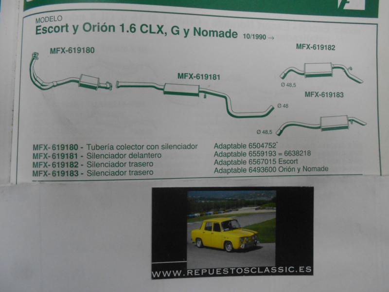 619183 P6 SILENCIOSO TRASERO FORD ORION Y FAMILIAR 1.6i 16V 90-> , WALKER 70192