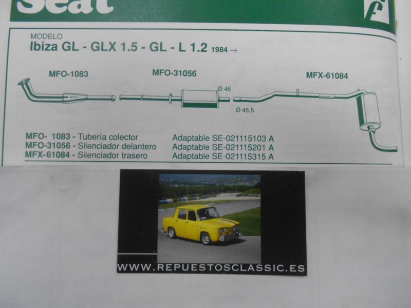 31056 P7 SILENCIOSO INTERMEDIO SEAT IBIZA , MALAGA , RONDA 1.2/1.5 , WALKER 09102