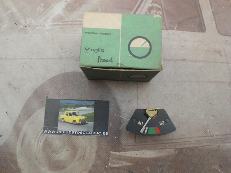 CK478 RELOJ INDICADOR TEMPERATURA MOTOR JEEP WILLYS VIASA 24v (+MASA) , VEGLIA 446201