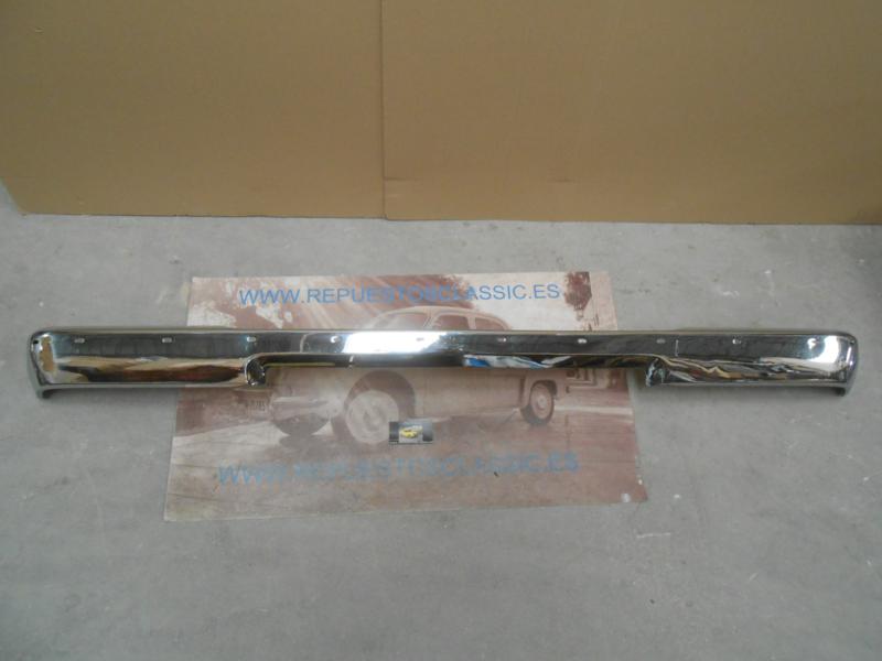 PAR112 PARAGOLPES TRASERO, REAR BUMPER FORD TAUNUS COUPE MKI, ORIGINAL FORD CON AGUJEROS PARA MOLDURA GOMA