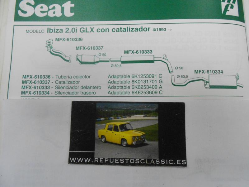 610334 P9 SILENCIOSO TRASERO SEAT IBIZA MKII 93->02 1.8, 2.0i, 1.9 TD , WALKER 70509