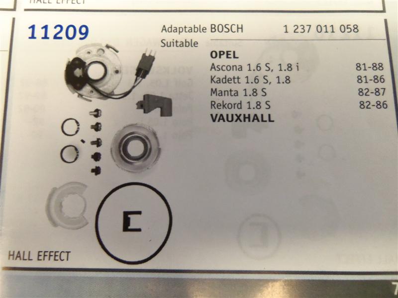 11209 CAPTADOR DE IMPULSOS OPEL ASCONA,KADETT,MANTA, REKORD