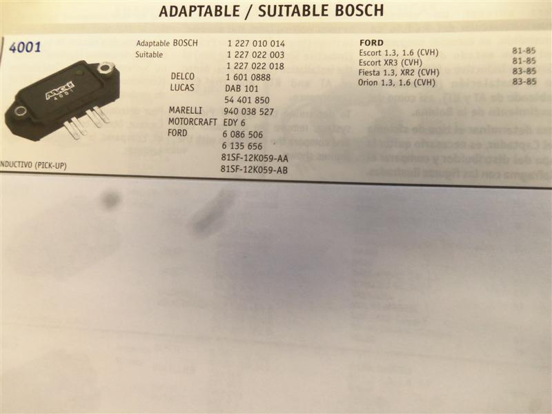 4001 MODULO ENCENDIDO FORD ESCORT,FIESTA,ORION
