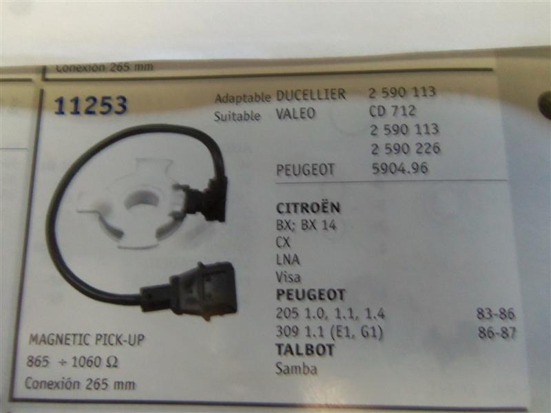 11253 CAPTADOR DE IMPULSOS CITROEN,PEUGEOT,TALBOT