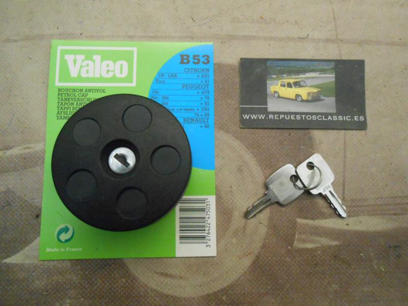 T59 TAPON DEPOSITO COMBUSTIBLE CITROEN LNA, VISA, PEUGEOT 104, 204, 304, 404, 504, 505, RENAULT 12, VALEO B53 - 247503
