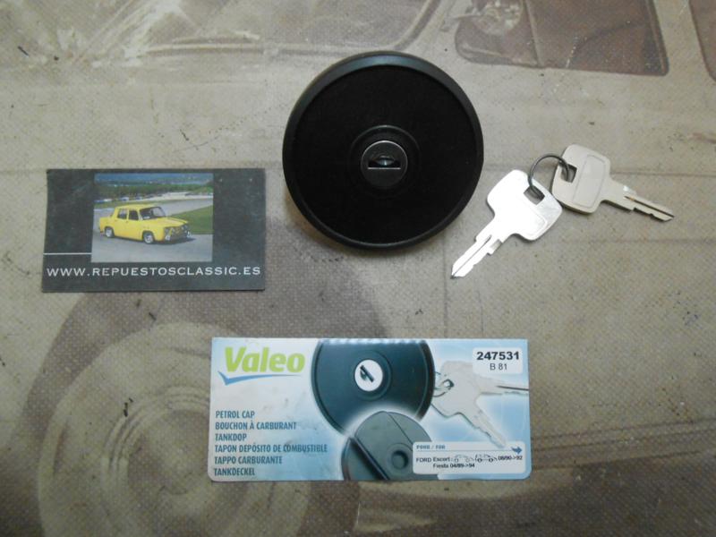 T66 TAPON DEPOSITO COMBUSTIBLE CON LLAVES FORD COURRIER, ESCORT, ORION, FIESTA 90-> VALEO 247531 (B81)