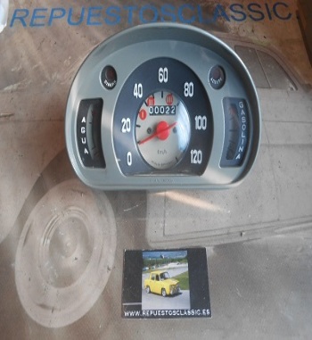 CK538 CUADRO CUENTAKILOMETROS INDICADORES SEAT 600 RESTAURADO A NUEVO
