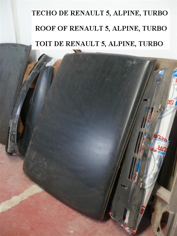 TECHO CHAPA RENAULT 5, ALPINE, TURBO REPUESTO ORIGINAL RENAULT