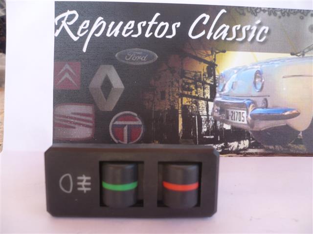 C01 6475 INTERRUPTOR ANTINIEBLA TRASERO SEAT RITMO, FIAT RITMO NEGRO SALPICADERO AZUL