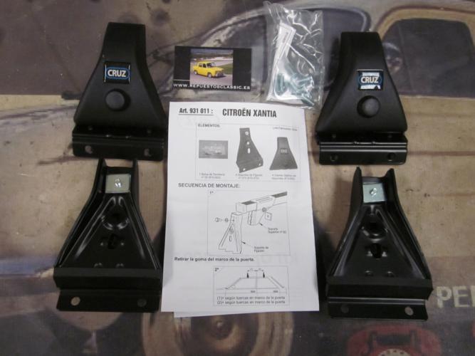 BAC46 931011 KIT OPTIMA SOPORTES FIJACION BACA-BARRAS DE TECHO CRUZ, CITROEN XANTIA 93>01 (PARA BARRAS OS-105, ALUS-108)