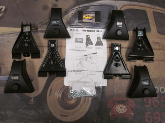 BAC49 931053 KIT OPTIMA SOPORTES FIJACION BACA-BARRAS DE TECHO CRUZ, FORD MONDEO 00-> (PARA BARRAS OS-105, ALUS-98)