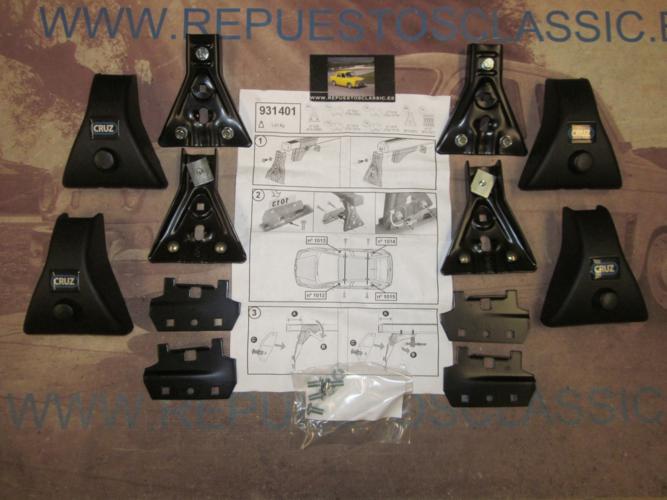 BAC58 931401 KIT OPTIMA SOPORTES FIJACION BACA-BARRAS DE TECHO CRUZ, CITROEN C4 (PARA BARRAS OS-105, ALUS-108)