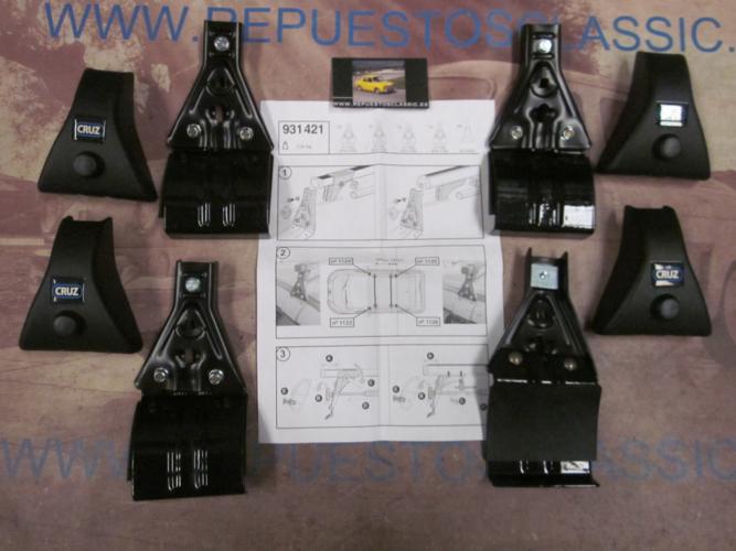 BAC60 931421 KIT OPTIMA SOPORTES FIJACION BACA-BARRAS DE TECHO CRUZ, PEUGEOT 1007 (PARA BARRAS OT-115, ALUT-118)