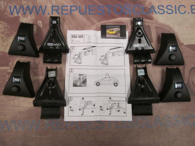 BAC65 932355 KIT OPTIMA SOPORTES FIJACION BACA-BARRAS DE TECHO CRUZ, FORD KA (PARA BARRAS OT-105, ALUT-98)