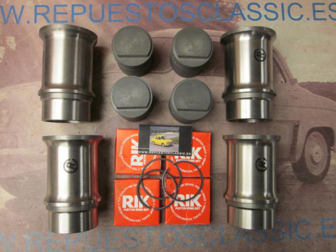 14* EQUIPO MOTOR RENAULT 61,40 mm 1 DEFLECTOR ALTA COMPRESION  RENAULT 4