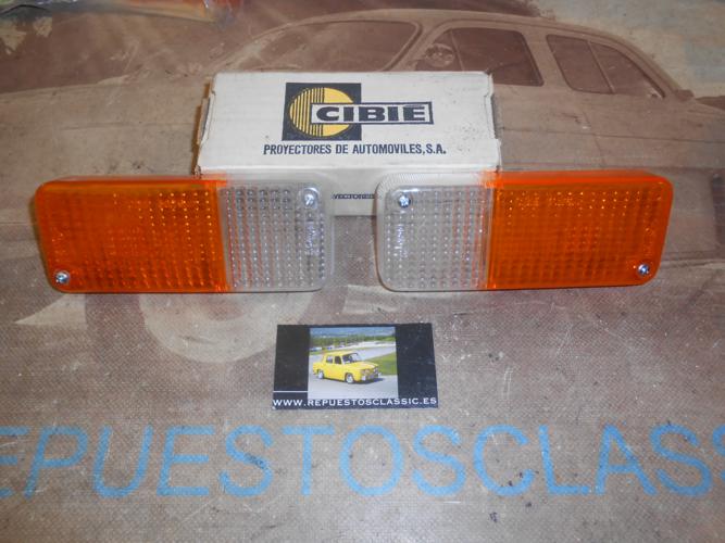 IRE113 JUEGO TULIPAS BICOLOR PILOTOS DELANTEROS RENAULT 7 2ª SERIE CIBIE - VALEO 061584/061585