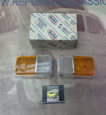 IRE400 JUEGO TULIPAS PILOTOS DELANTEROS RENAULT 12 SUPER , YORKA CROMADO