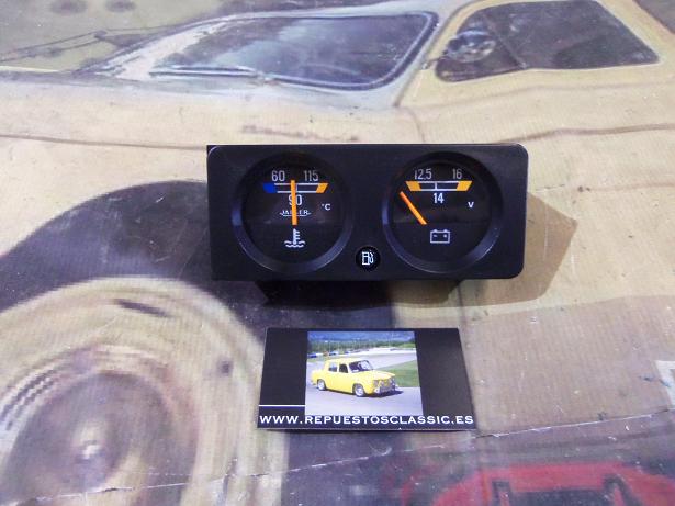 CK527* RELOJ DOBLE CONSOLA CENTRAL TEMPERATURA MOTOR Y AMPERIMETRO RENAULT 5